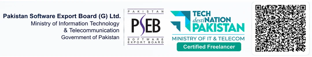 Pakistan Software Export Board (PSEB), Ministry of IT & Telecom, Government of Pakistan: Tech Destination Pakistan Certified Freelancer